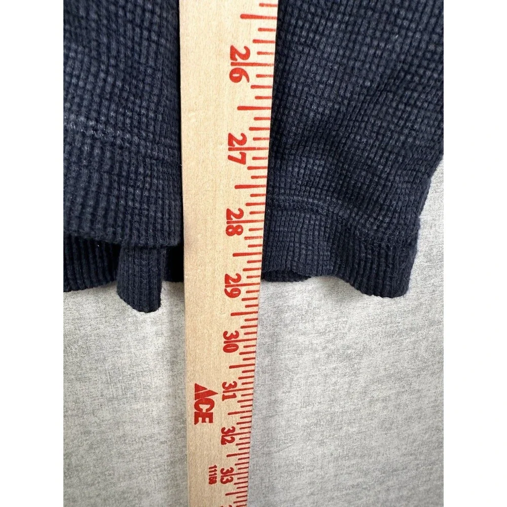 BANANA REPUBLIC Blue Crew Neck Waffle-Knit T-Shirt Mens Size Large EUC Cotton